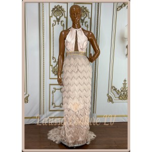 Victoria Gold Fringe Gown