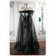 Midnight Black A-Line Long Dress