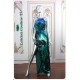 Siren Multicolor Green/Blue/Black Sequin Long Straight Dress