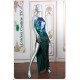 Siren Multicolor Green/Blue/Black Sequin Long Straight Dress