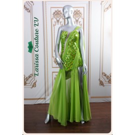 Iris Green Peas Sequin Short Dress