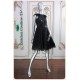 Aubrey Faux Feather Fringe Black Short Dress