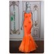 Eden Vibrant Orange Mermaid Dress