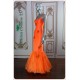 Eden Vibrant Orange Mermaid Dress