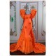 Eden Vibrant Orange Mermaid Dress