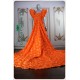 Eden Vibrant Orange Mermaid Dress