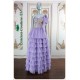 Cecilia Floral Ruffles Lavender A-Line Dress