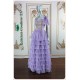 Cecilia Floral Ruffles Lavender A-Line Dress