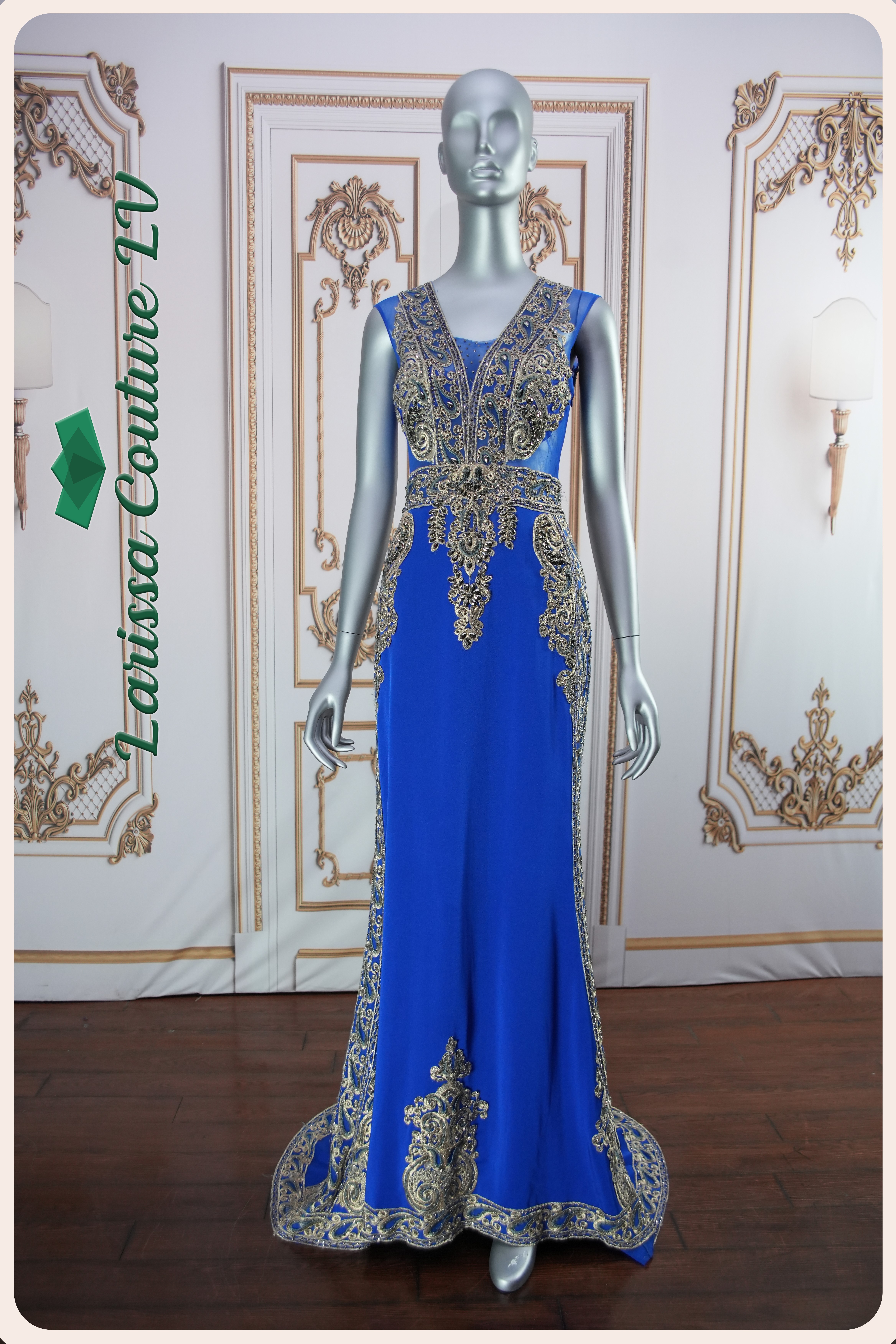 Seraphine Egyptian Blue Dress - Larissa Couture LV