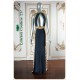 Harper Royal Blue and Gold Straight Dress