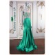 Eliz Green A-Line Bold Satin Dress