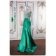 Eliz Green A-Line Bold Satin Dress