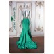 Eliz Green A-Line Bold Satin Dress