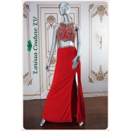 Scarlet Two Piece Red Straight Dress
