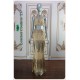 Stella Beaded Gold Two Pieces Straight Dress