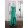 Nataly Rain Forest Green Beaded Mermaid Dress
