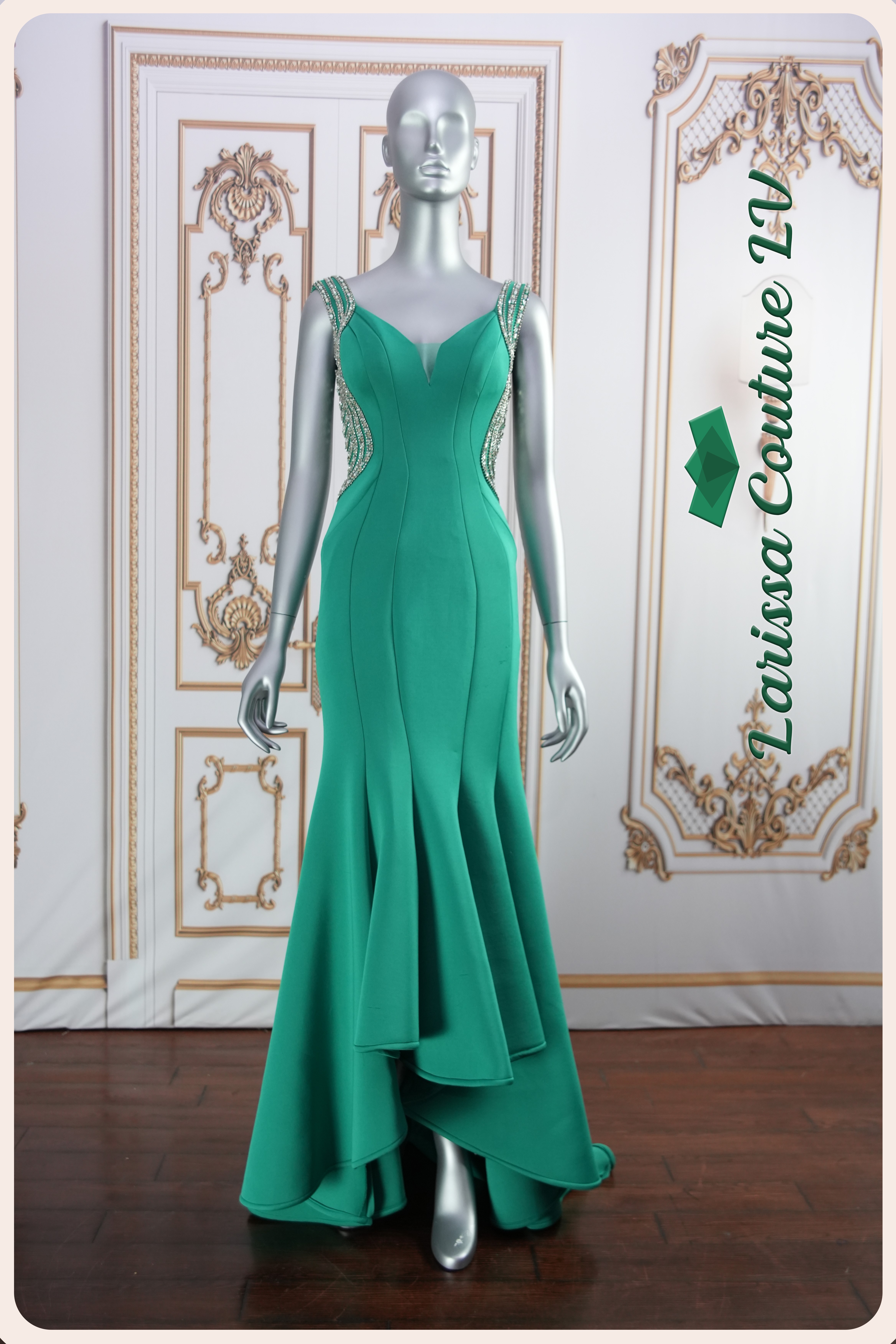 forest green mermaid dress A forest fantasy in full bloom @ess_smit looking absolutely mesmerizing This glittering mermaid gown in deep forest green is pure enchantment sequins placed in a delicate floral pattern shimmer