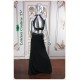 Ari Two Pieces Black Halter Gown