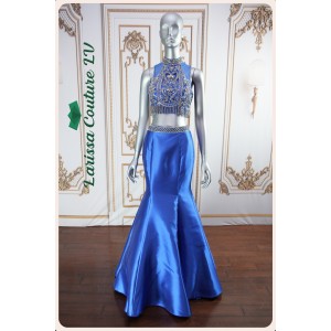 Aria Mermaid Skirt Rhinestones and Beads Dress