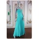 Aurora Aqua Long Dress Beaded