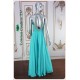 Aurora Aqua Long Dress Beaded