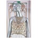 Ivy White Gold Beaded Dress