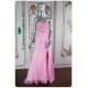 Leah Pink Rhinestones Beaded Top Dress