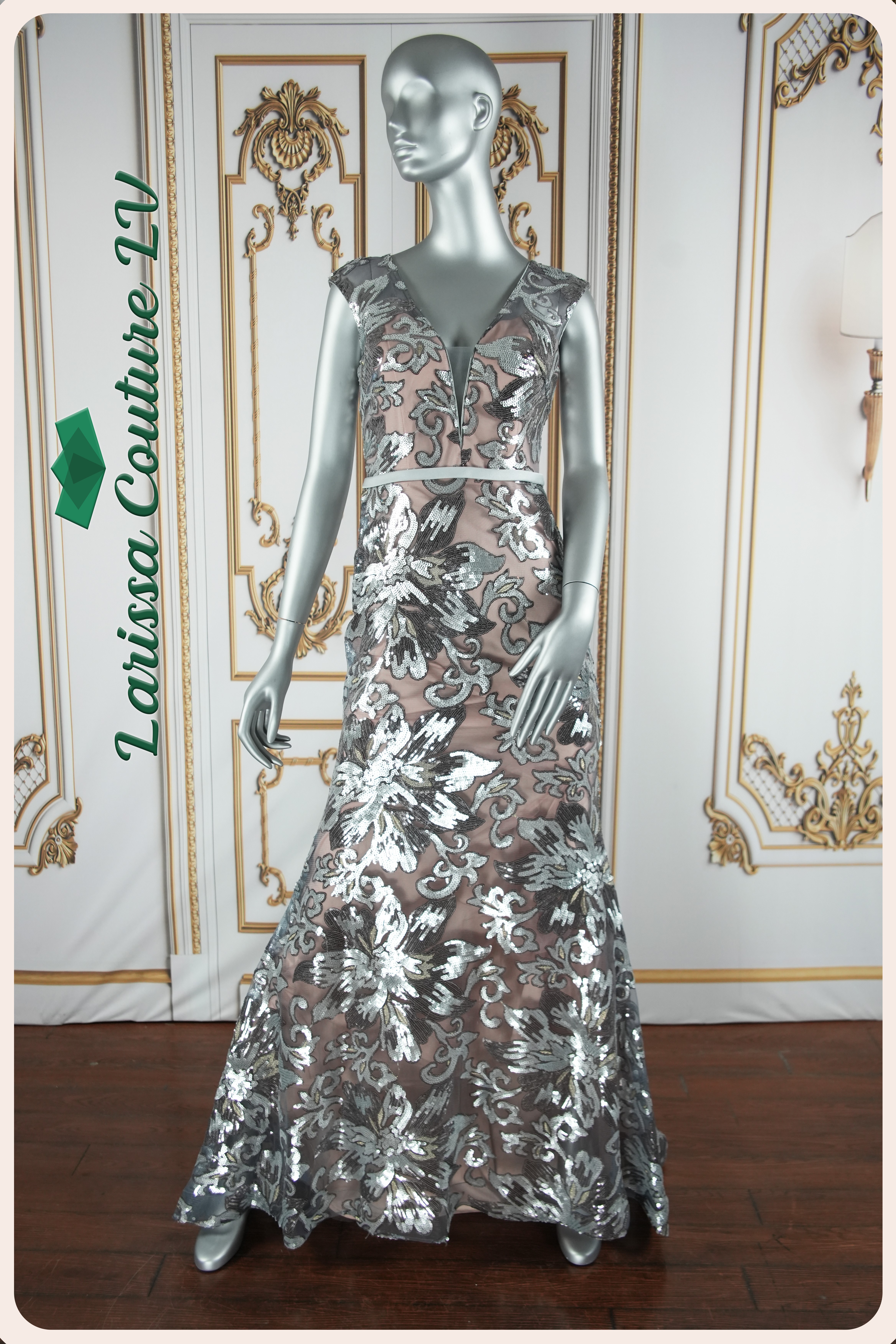 Juliet Sequin Lace Dress - Larissa Couture LV