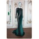 Julie Jade Green Velvet Mermaid Gown