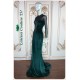 Julie Jade Green Velvet Mermaid Gown