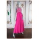 Valentina Fuchsia Beaded Long Dress