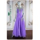 Leilani Purple Beaded Trim Long Dress