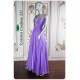 Leilani Purple Beaded Trim Long Dress