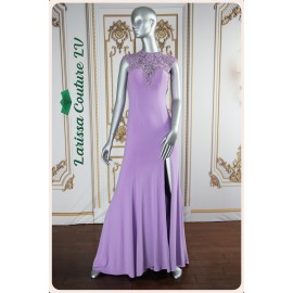 Madeline Lavender Beaded Top Long Dress