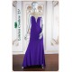 Kinsley Purple Gol Beaded Top Long Dress