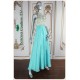 Audrey Aqua Top Beige Beaded Long Dress