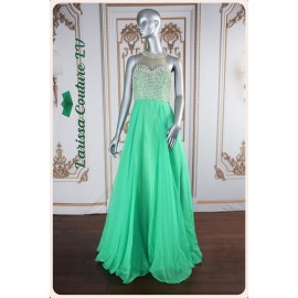 Josephine Neon Mint Pearly Top Long Dress