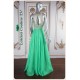 Josephine Neon Mint Pearly Top Long Dress