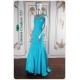 Brooklyn Blue Beaded Trims Long Dress