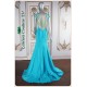 Brooklyn Blue Beaded Trims Long Dress