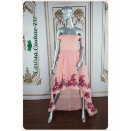 Gabriella Old Pink High Low Dress