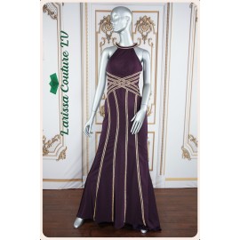 Adeline Burgundy Chained Dress