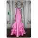 Lyla Pink Satin Mermaid Dress