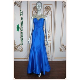 Clara Blue Silver Beaded Top Dress