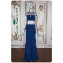 Piper Royal Blue Two Pieces Beaded Top Dress