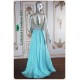 Josephine Neon Mint Pearly Top Long Dress