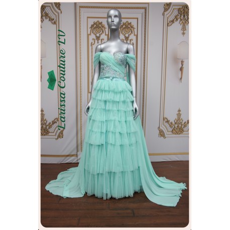 Marina Pearl Aqua Straight Two Pieces Dress