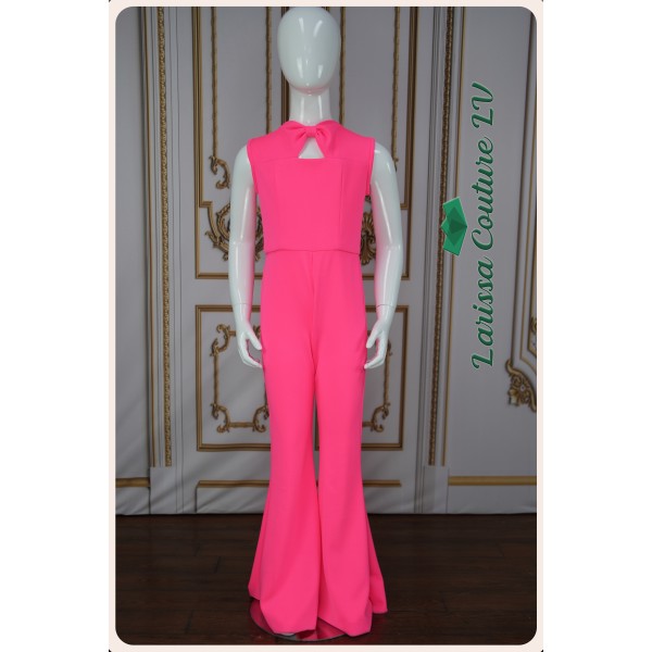 LEILANI Pocketed Jumpsuit - Green/Pink
