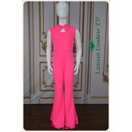 Sloane Neon Pink Girl Jumpsuit