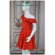 Ximena Scuba Orange Girl Dress